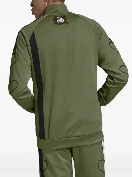 Pruhované krajkové pruhované tričko Adidas s vázáním šedé