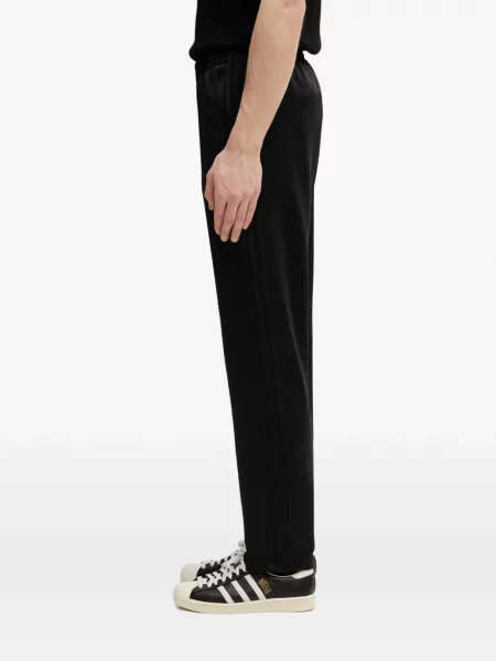 Pantaloni Adidas tricotate cu autograf alergare albastru