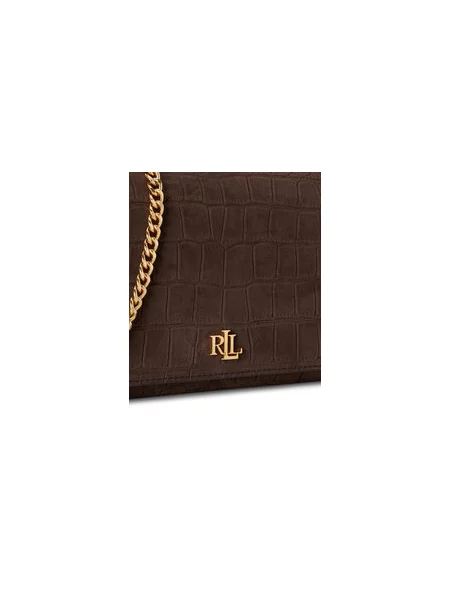 LAUREN RALPH LAUREN Ročna torba Temno rjava