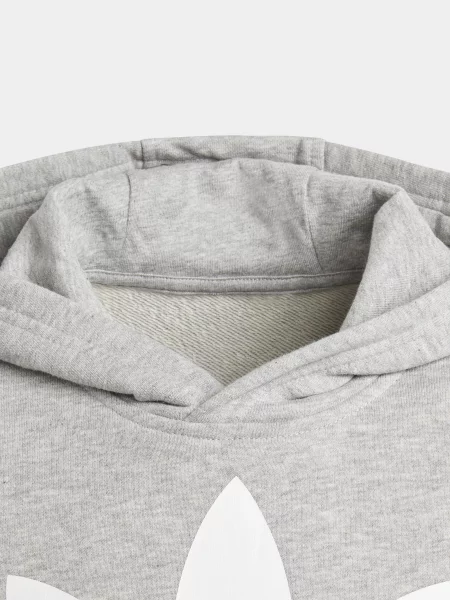 Дитяче Худі adidas TREFOIL ORIGINALS бавовна/поліестер сірий