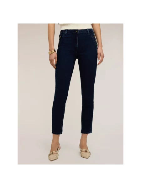 Skinny jeansy skinny Motivi niebieskie
