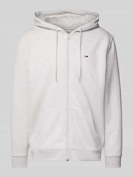 Bluza z kapturem Tommy Jeans z kapturem z długim rękawem szara