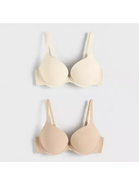 Reserved 2 db super push up melltartó krémszínű
