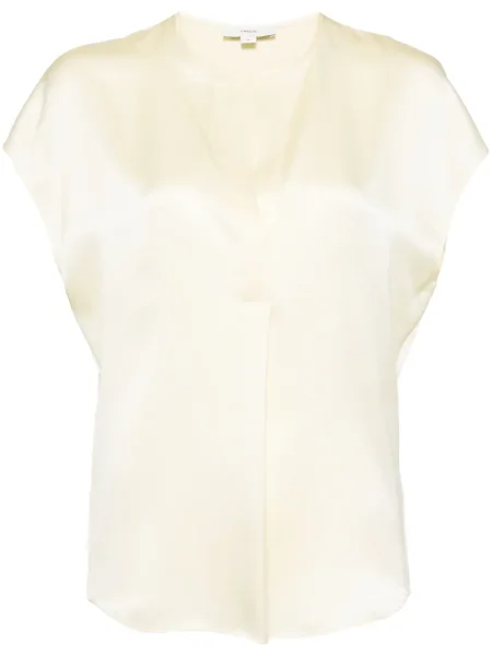 Bluză de mătase Vince de mătase galben