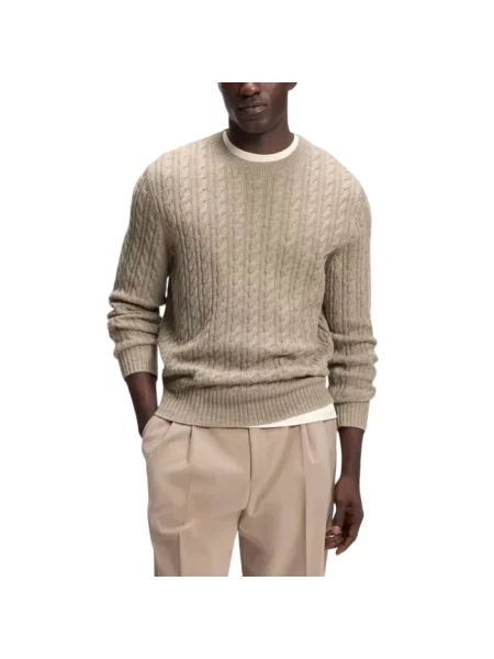 Sweter Boss beżowy