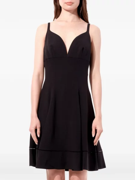 Rochie mini Balenciaga fără mâneci cu decolteu în V negru
