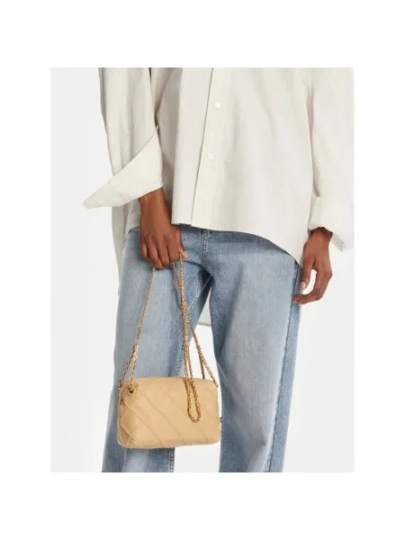 Torebka crossbody Tory Burch skórzana beżowa