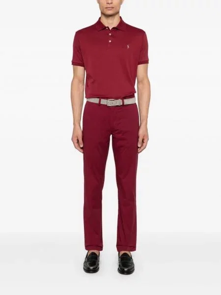 Odgovarati pletena polo majica Polo Ralph Lauren karirana siva