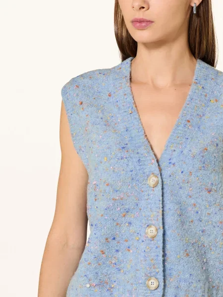 Marc O'polo Denim Sweter Z Wełny Dziewiczej blau pomarańczowy