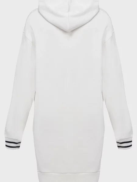 Платье мини Tommy Hilfiger с капюшоном белое