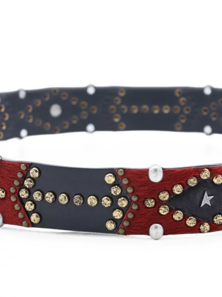 Curea Golden Goose cu tepi negru