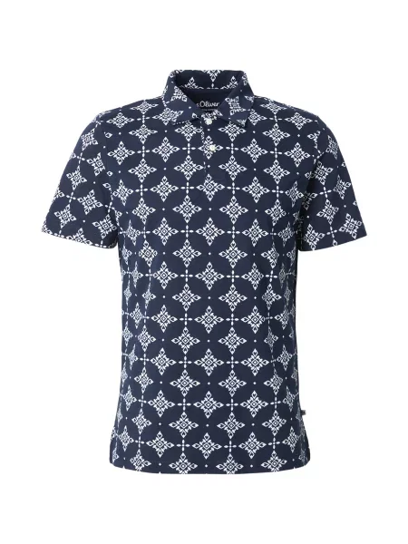 S.Oliver Tricou bleumarin alb