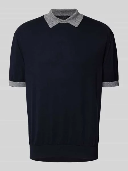 Koszulka polo o kroju regular fit z obszyciem w kontrastowym kolorze Armani Exchange