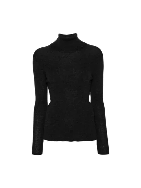 Sweter z golfem Parosh wełniany szary
