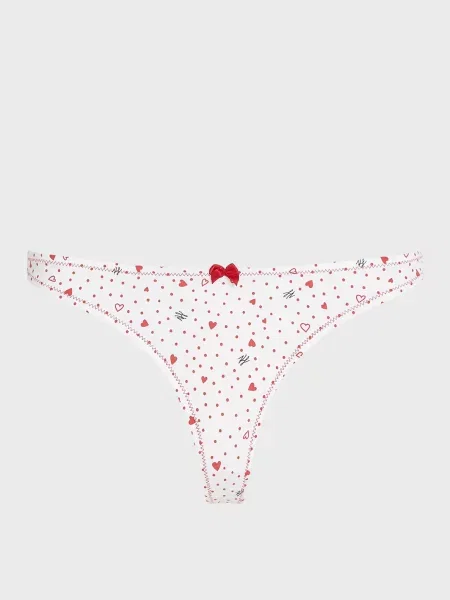 Стрінги Karl Lagerfeld з сердечками білі