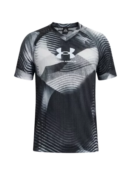 UNDER ARMOUR Tricou funcțional gri deschis / negru alb