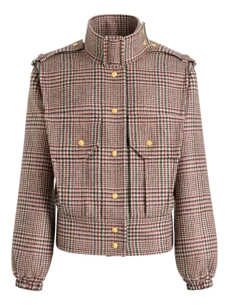 Kurtka bomber Patou w kratkę czerwony