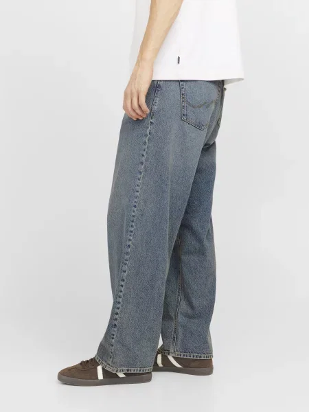 Широкі джинси JACK & JONES бавовна/перероблена синій