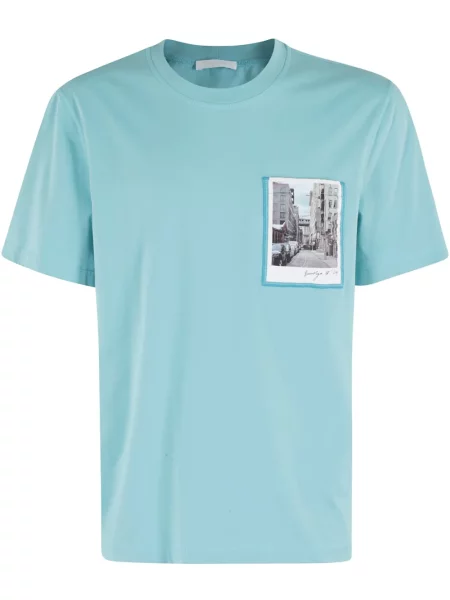 Tricou Helmut Lang cu imagine albastru