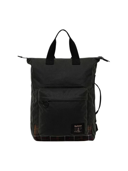 Plecak z naszywką z logo model FIELD WAX' Barbour szary