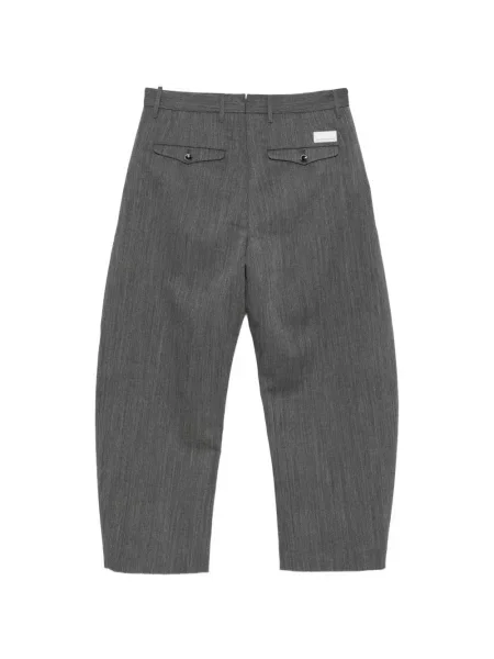 Pantaloni Nine In The Morning cu model herringbone conici gri