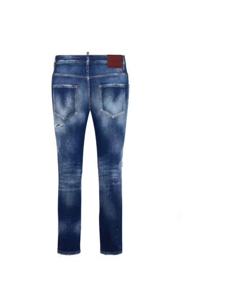 Skinny jeansy skinny Dsquared2 niebieskie
