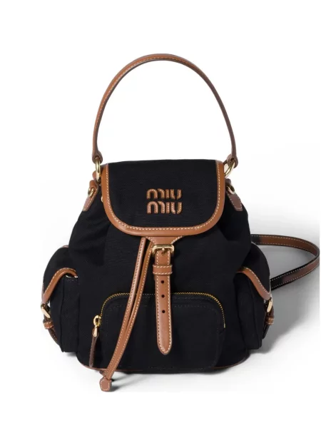 Rucsac Miu Miu din piele negru