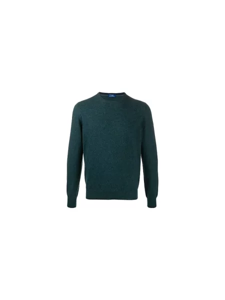 Sweter Barba Napoli z kaszmiru zielony