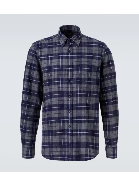 Cămașă Slowear în carouri gri