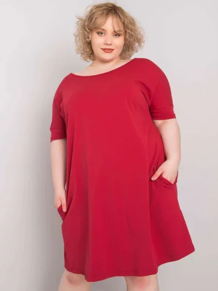 Obleka obleka Fashionhunters bordo
