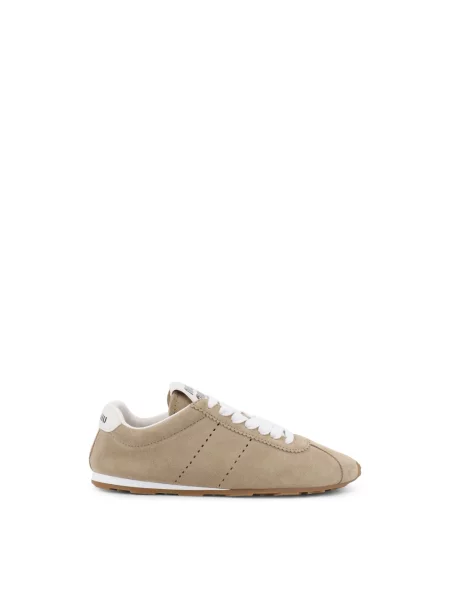 Sneakersy Miu Miu zamszowe beżowe