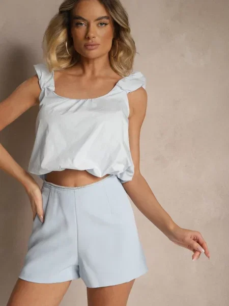 Top Elsa.m By May na ramiączkach niebieski