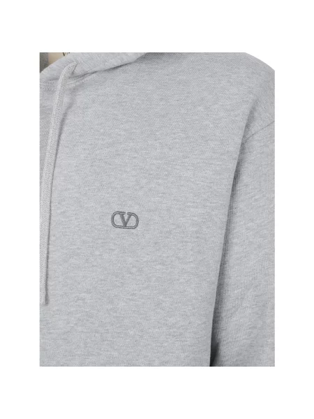 Bluza z kapturem Valentino Garavani z kapturem szara
