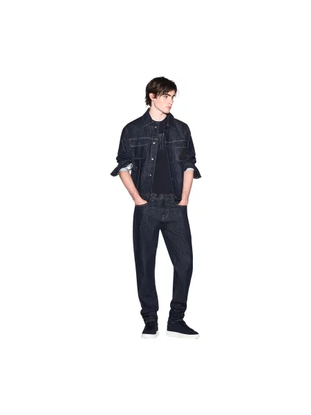 Armani Exchange Tričko Tmavomodrá modrá