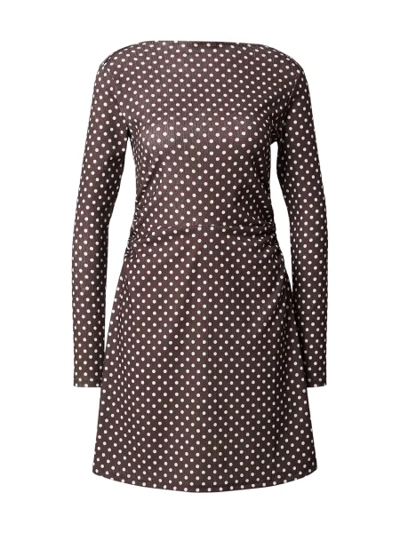 ABOUT YOU Obleka Janique rjava bela