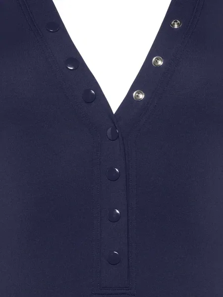 Costum de baie Eres cu decolteu în V albastru