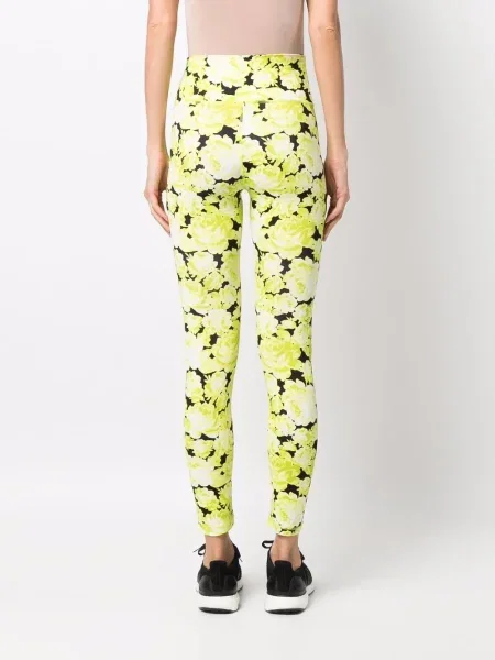 Leggings Msgm cu model floral galben