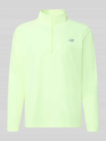 Bluza o kroju regular fit z kołnierzem zapinanym New Balance żółta