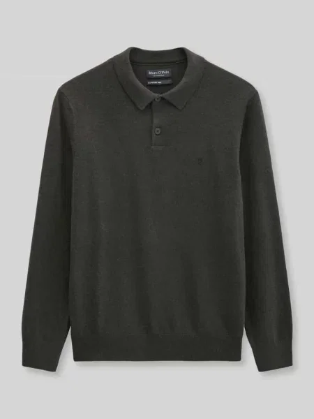 Sweter o kroju regular fit z mieszanki bawełny i żywej wełny Marc O'polo