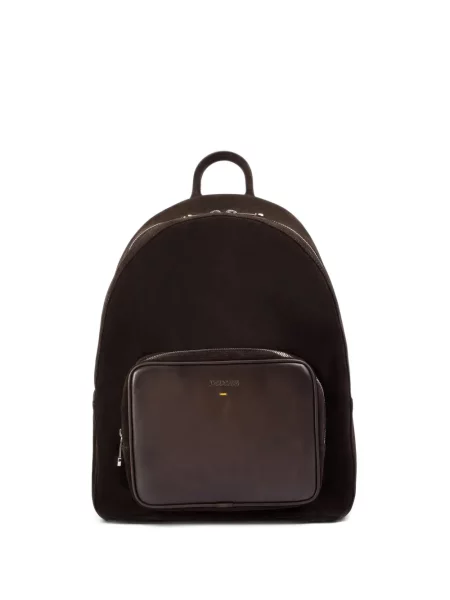 Rucsac Doucal's din piele de căprioară maro