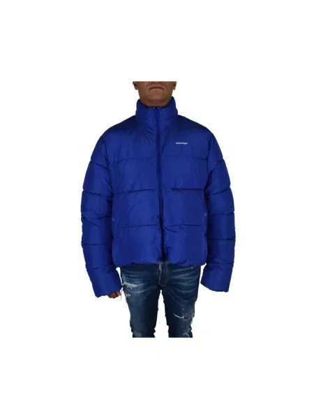 Kurtka Balenciaga pikowana niebieska