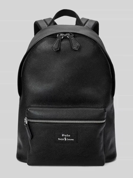 Polo Ralph Lauren plecak skórzany duży gładki czarny