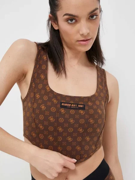 Топ Guess кафяво