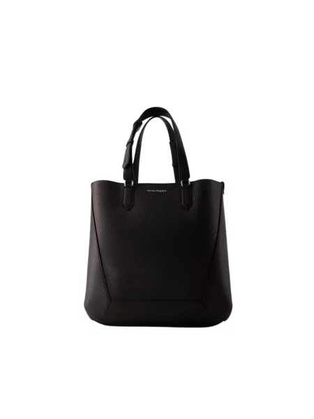 Torba Alexander Mcqueen skórzana czarna