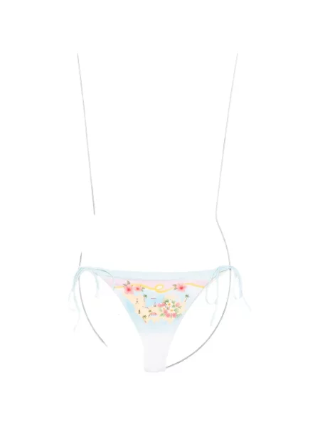 Bikini Mc2 Saint Barth cu imagine cu legături albastru