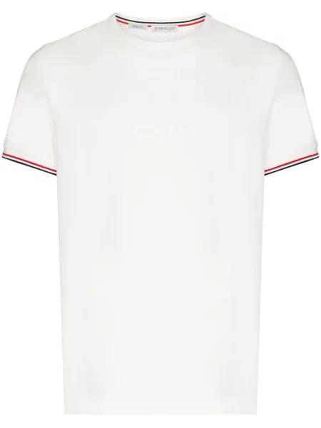 Tricou Moncler scurt alb