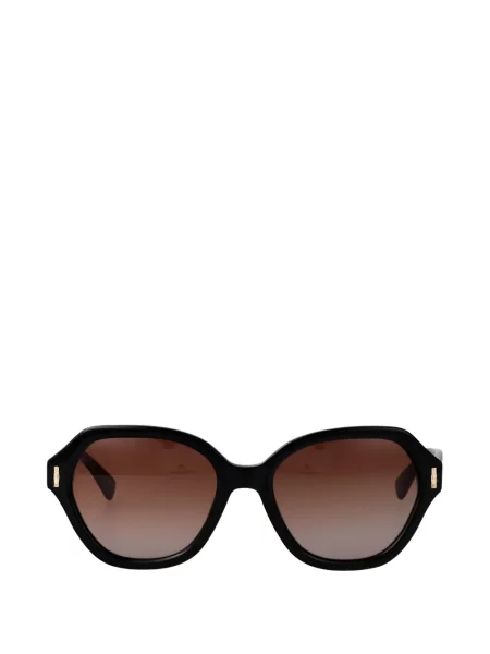 Ochelari de soare Longchamp cu imprimeu geometric negru
