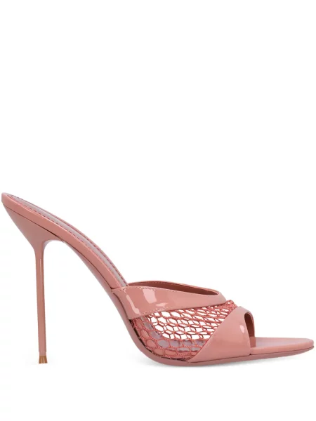 Papuci tip mules Paris Texas din piele roz