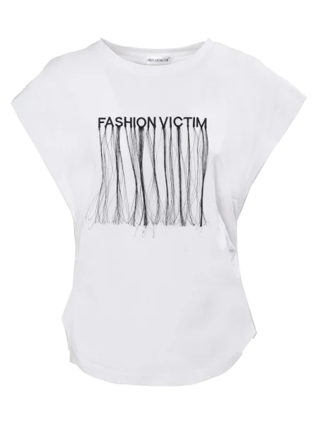 Influencer Tričko černá bílá