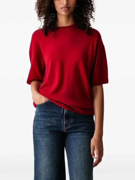 Pletena kratak majica Zadig&voltaire crvena